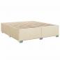 Preview: Boxspringbett mit Matratze Creme 200x200 cm Stoff