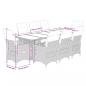 Preview: 9-tlg. Garten-Bistro-Set mit Kissen Grau Poly Rattan