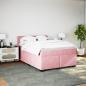 Preview: Boxspringbett mit Matratze Rosa 140x190 cm Samt