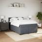 Preview: Boxspringbett mit Matratze Dunkelgrau 140x190 cm Samt