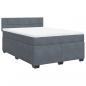 Preview: Boxspringbett mit Matratze Dunkelgrau 140x190 cm Samt