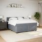 Preview: Boxspringbett mit Matratze Dunkelgrau 180x200 cm Samt