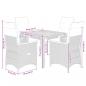 Preview: 5-tlg. Garten-Bistro-Set mit Kissen Grau Poly Rattan