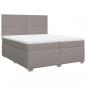 Preview: Boxspringbett mit Matratze Taupe 200x200 cm Stoff