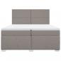 Preview: Boxspringbett mit Matratze Taupe 200x200 cm Stoff