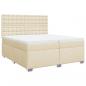 Preview: Boxspringbett mit Matratze Creme 200x200 cm Stoff