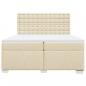 Preview: Boxspringbett mit Matratze Creme 200x200 cm Stoff