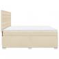 Preview: Boxspringbett mit Matratze Creme 200x200 cm Stoff