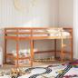 Preview: Kinderhochbett mit Leiter Wachsbraun 90x190cm Massivholz Kiefer