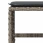 Preview: 9-tlg. Garten-Essgruppe mit Kissen Grau Poly Rattan