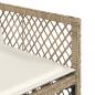 Preview: 17-tlg. Garten-Essgruppe mit Kissen Beige Poly Rattan