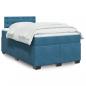 Preview: ARDEBO.de - Boxspringbett mit Matratze Blau 120x190 cm Samt