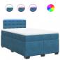 Preview: Boxspringbett mit Matratze Blau 120x190 cm Samt