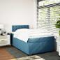 Preview: Boxspringbett mit Matratze Blau 120x190 cm Samt