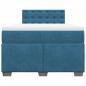 Preview: Boxspringbett mit Matratze Blau 120x190 cm Samt