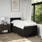 Preview: Boxspringbett mit Matratze Schwarz 90x200 cm Stoff