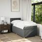 Preview: Boxspringbett mit Matratze Dunkelgrau 90x200 cm Stoff