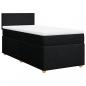 Preview: Boxspringbett mit Matratze Schwarz 100x200 cm Stoff