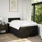 Preview: Boxspringbett mit Matratze Schwarz 120x200 cm Stoff