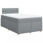 Preview: Boxspringbett mit Matratze Hellgrau 120x200 cm Stoff