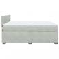 Preview: Boxspringbett mit Matratze Hellgrau 200x200 cm Samt