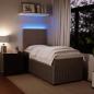 Preview: Boxspringbett mit Matratze Hellgrau 80x200 cm Samt