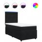 Preview: Boxspringbett mit Matratze Schwarz 80x200 cm Samt