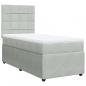 Preview: Boxspringbett mit Matratze Hellgrau 80x200 cm Samt