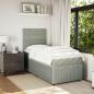 Preview: Boxspringbett mit Matratze Hellgrau 80x200 cm Samt