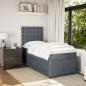 Preview: Boxspringbett mit Matratze Dunkelgrau 80x200 cm Samt