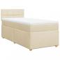 Preview: Boxspringbett mit Matratze Creme 80x200 cm Stoff