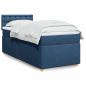 Preview: ARDEBO.de - Boxspringbett mit Matratze Blau 80x200 cm Stoff