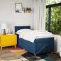 Preview: Boxspringbett mit Matratze Blau 80x200 cm Stoff