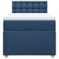 Preview: Boxspringbett mit Matratze Blau 80x200 cm Stoff