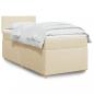 Preview: ARDEBO.de - Boxspringbett mit Matratze Creme 90x190 cm Stoff