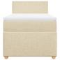 Preview: Boxspringbett mit Matratze Creme 90x190 cm Stoff