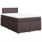 Preview: Boxspringbett mit Matratze Dunkelbraun 120x200 cm Stoff