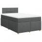 Preview: Boxspringbett mit Matratze Dunkelgrau 120x200 cm Stoff