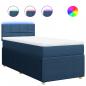 Preview: Boxspringbett mit Matratze Blau 90x190 cm Stoff