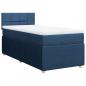 Preview: Boxspringbett mit Matratze Blau 90x190 cm Stoff