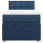 Preview: Boxspringbett mit Matratze Blau 90x190 cm Stoff