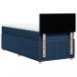 Preview: Boxspringbett mit Matratze Blau 90x190 cm Stoff