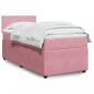 Preview: ARDEBO.de - Boxspringbett mit Matratze Rosa 80x200 cm Samt