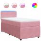 Preview: Boxspringbett mit Matratze Rosa 80x200 cm Samt