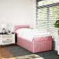 Preview: Boxspringbett mit Matratze Rosa 80x200 cm Samt