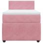 Preview: Boxspringbett mit Matratze Rosa 80x200 cm Samt