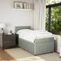 Preview: Boxspringbett mit Matratze Hellgrau 80x200 cm Samt