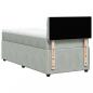 Preview: Boxspringbett mit Matratze Hellgrau 80x200 cm Samt