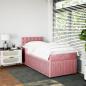 Preview: Boxspringbett mit Matratze Rosa 80x200 cm Samt