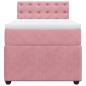 Preview: Boxspringbett mit Matratze Rosa 80x200 cm Samt